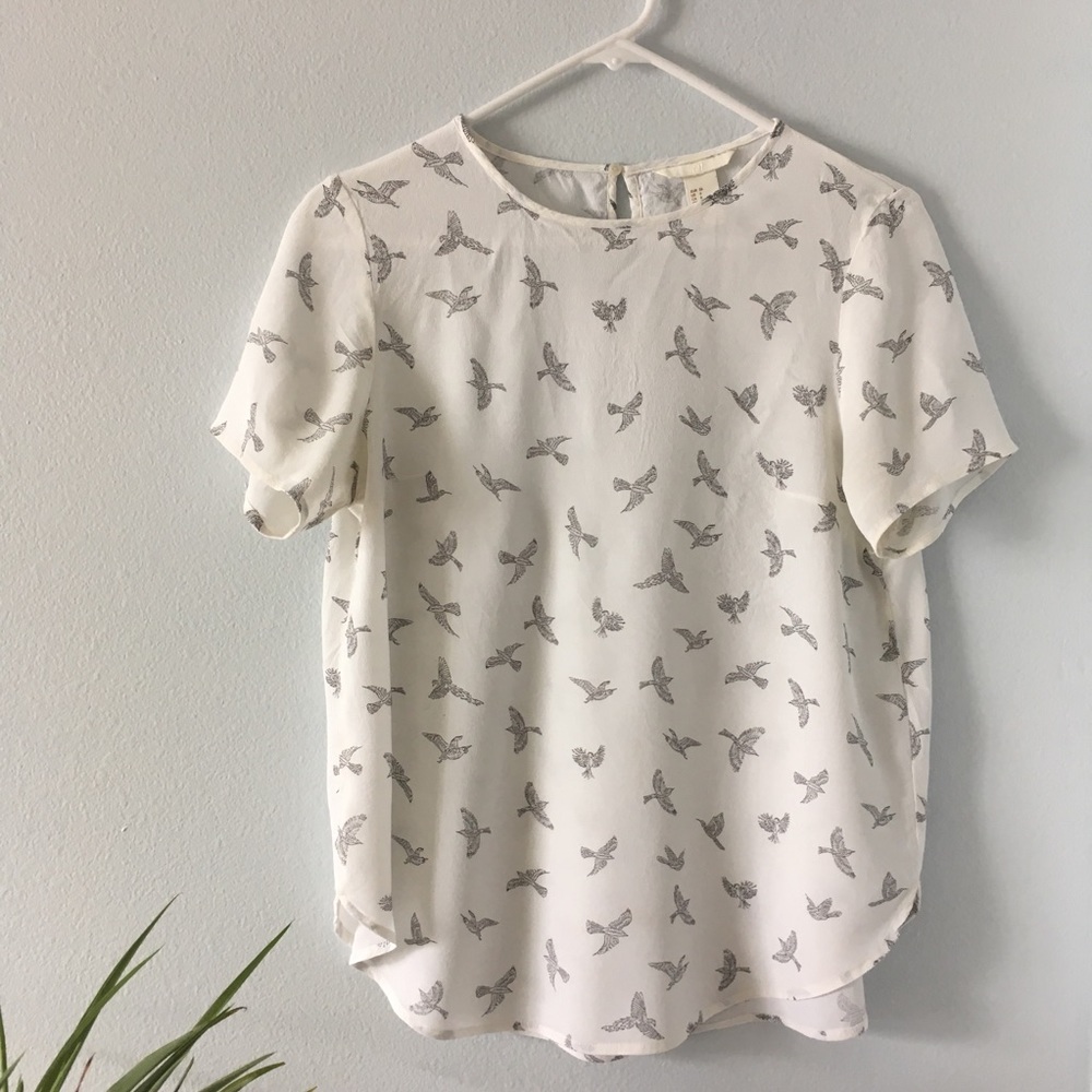 H&M bird pattern top